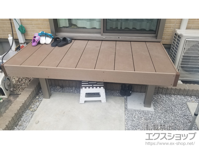 埼玉県入間市のLIXIL リクシル（トステム）のウッドデッキ レストステージ 幕板納まり 施工例