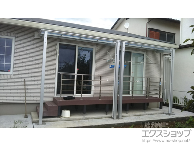埼玉県志木市ののテラス屋根 フーゴF 独立テラスタイプ 連棟 積雪〜20cm対応 施工例