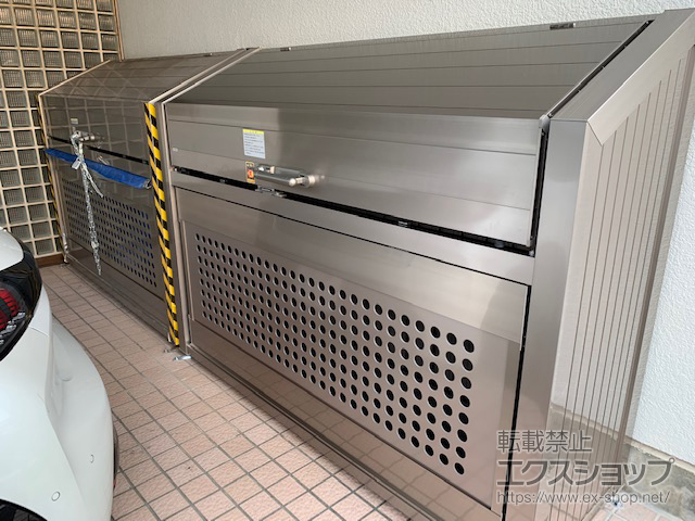 富山県高岡市ののゴミステーション ゴミストッカー PS型 スリムタイプ GPSN-1814-06SC 施工例