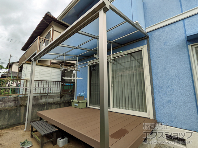 兵庫県三田市ののテラス屋根 ソラリア F型 テラスタイプ 単体 積雪〜20cm対応 施工例