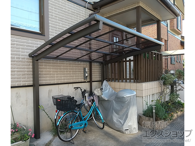 千葉県八千代市ののサイクルポート・駐輪場 ネスカRミニ (ラウンドスタイル) 積雪〜20cm対応 施工例