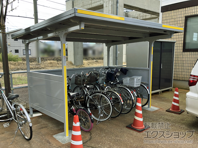 新潟県長岡市ののサイクルポート・駐輪場 イナバ自転車置場 BFタイプ 独立タイプ 多雪地型 施工例