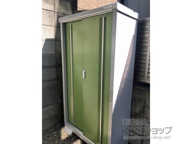 東京都狛江市のの物置・屋外倉庫 シンプリー 一般型 900×415×1603 MJX-094D-LG 施工例