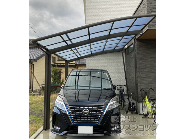 熊本県天草市ののカーポート ネスカR (ラウンドスタイル) 積雪〜20cm対応 施工例