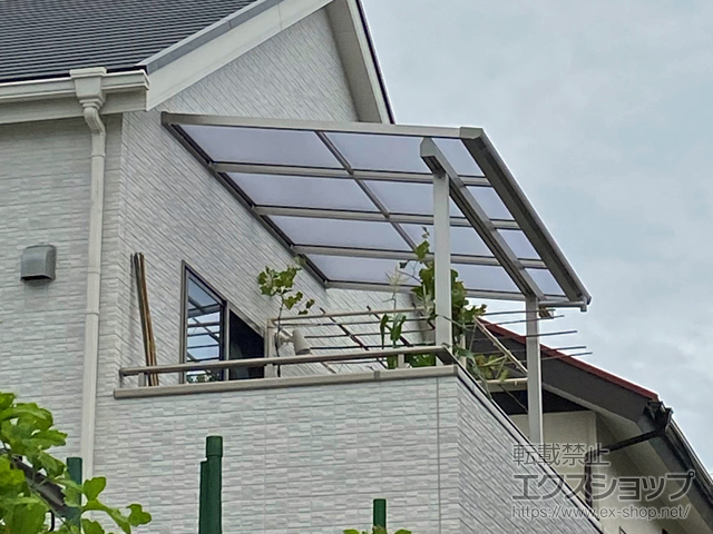 福岡県福岡市ののバルコニー・ベランダ屋根 プレシオステラスII F型 屋根タイプ 単体 積雪〜20cm対応 施工例