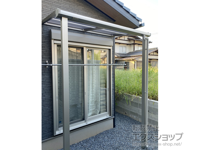 福岡県宗像市ののテラス屋根 ソラリア F型 テラスタイプ 単体 積雪〜20cm対応 施工例