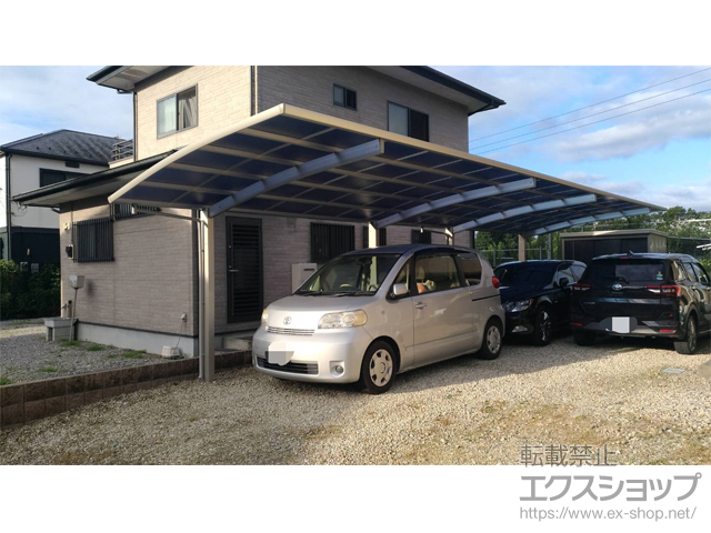栃木県那須塩原市ののカーポート レイナポートグラン 縦連棟　積雪〜20cm対応 施工例