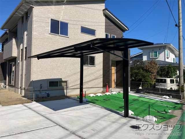 長野県長野市ののカーポート レイナポートREグラン 前下がり 積雪〜20cm対応 施工例