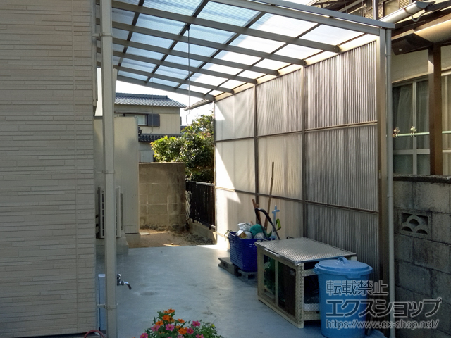 山口県下松市ののストックヤード オイトック 波板囲い 基本タイプ 連棟 積雪〜20cm対応 施工例