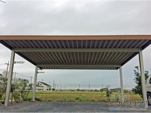 群馬県佐波郡玉村町ののカーポート レオンポートneo Smart 2台用 積雪〜30cm対応 施工例