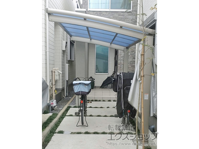 千葉県市川市ののサイクルポート・駐輪場 ネスカRミニ (ラウンドスタイル) 積雪〜20cm対応 施工例