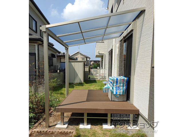 埼玉県本庄市ののテラス屋根 ソラリア F型 テラスタイプ 単体 積雪〜20cm対応 施工例