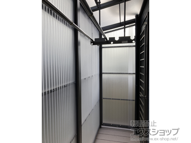 京都府京都市ののストックヤード スピーネストックヤードF型 波板タイプ スクリーン仕様 積雪〜20cm対応 施工例