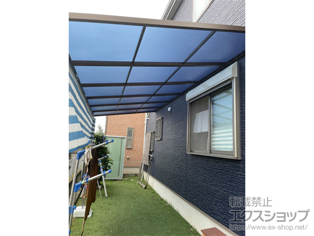 千葉県松戸市ののテラス屋根 ソラリア F型 テラスタイプ 単体 積雪〜20cm対応 施工例