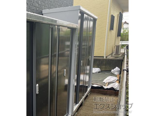 千葉県市原市のの物置・屋外倉庫 シンプリー 一般型 2160×615×1903 MJX-216E-PG 施工例