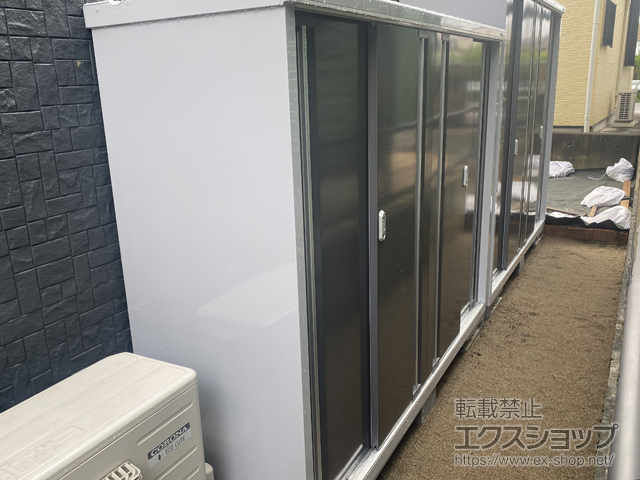 千葉県市原市のの物置・屋外倉庫 シンプリー 一般型 2160×615×1603 MJX-216D-PG 施工例