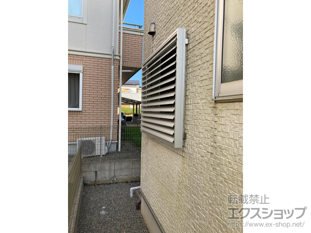 千葉県市原市のLIXIL リクシル（トステム）の面格子・窓格子 【特注】目隠し可動ルーバー 引違い窓用 施工例