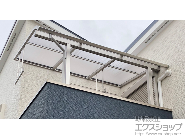 兵庫県伊丹市ののバルコニー・ベランダ屋根 プレシオステラスII R型 屋根タイプ 単体 積雪〜20cm対応 施工例