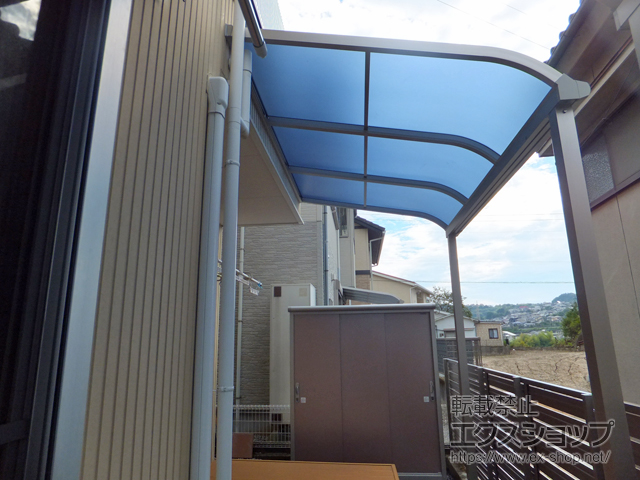 鹿児島県鹿児島市ののテラス屋根 ソラリア R型 テラスタイプ 単体 積雪〜20cm対応 施工例