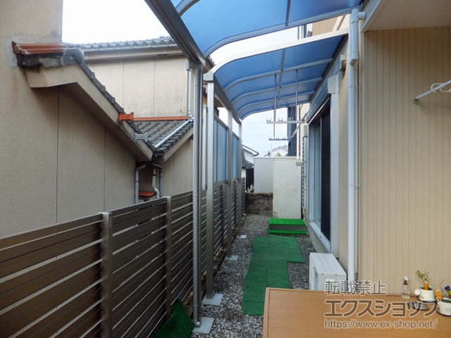 鹿児島県鹿児島市ののテラス屋根 ソラリア R型 テラスタイプ 単体 積雪〜20cm対応 施工例