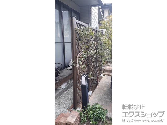 宮城県仙台市ののフェンス・柵 プラウディA型 高尺タイプ 間仕切り支柱 施工例