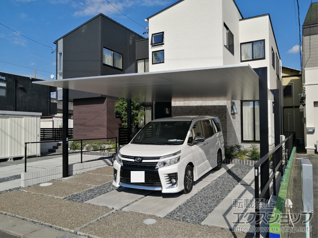 愛知県一宮市ののカーポート カーポートSCワイド 積雪〜20cm対応 施工例