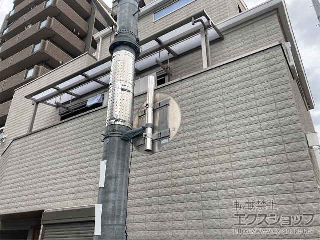 大阪府大阪市ののバルコニー・ベランダ屋根 スピーネ F型 屋根タイプ 単体 積雪〜20cm対応 施工例