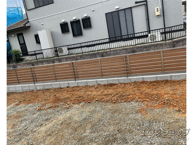 三重県三重郡菰野町ののフェンス・柵 モクハイフェンス フリーポールタイプ 施工例