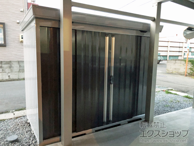 青森県青森市のの物置・屋外倉庫 FORTA 多雪型 2630×1370×2085（FS-2614S） FS-2614S-CG 施工例