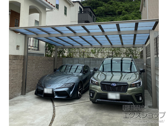 大分県大分市ののカーポート ソリッドポート ワイド 積雪〜20cm対応 施工例