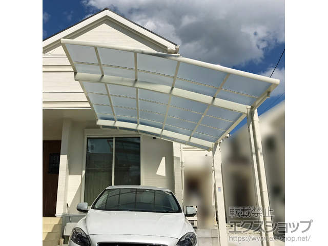 兵庫県川西市ののカーポート ネスカR (ラウンドスタイル) 積雪〜20cm対応 施工例