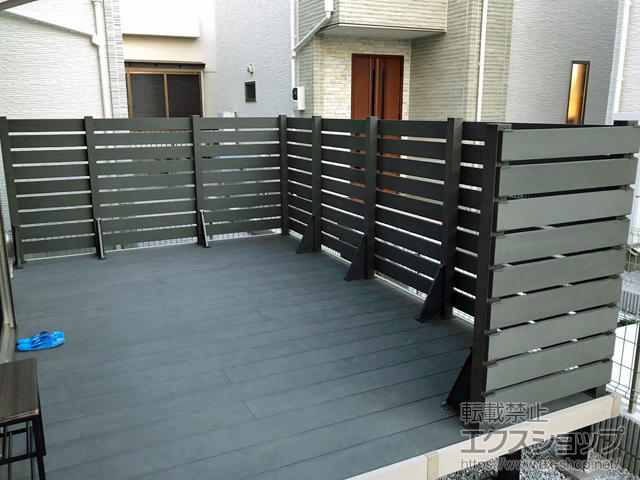 神奈川県川崎市ののウッドデッキ リウッドデッキ 200 L字納まり 施工例