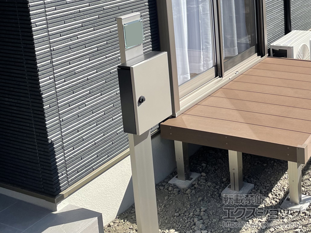 三重県四日市市のの機能門柱・ポスト シンプレオ ポストユニット 1型 施工例