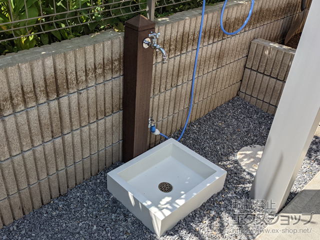 千葉県船橋市のの立水栓・ガーデンシンク 立水栓ユニット モ・エットL シンプルパンセット 施工例