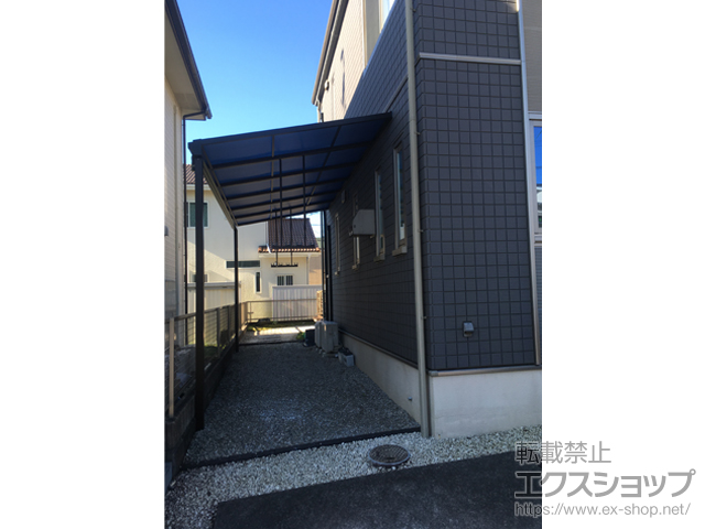 静岡県浜松市ののテラス屋根 ソラリア F型 テラスタイプ 単体 積雪〜20cm対応 施工例