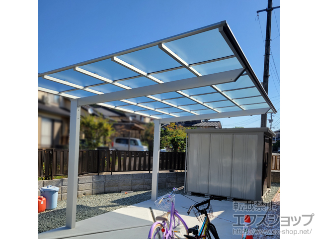 福岡県大牟田市ののカーポート ソリッドポート 積雪〜20cm対応 施工例
