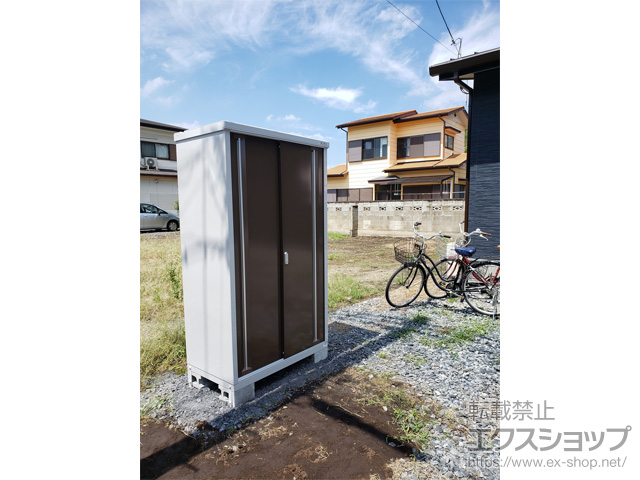 栃木県芳賀郡益子町のの物置・屋外倉庫 シンプリー 一般型 1100×615×1903 MJX-116E-P-TB 施工例