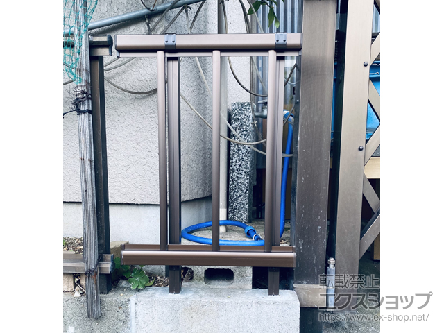 千葉県鎌ケ谷市ののフェンス・柵 ミエッタフェンス 防犯たて格子タイプ　自由柱施工 施工例