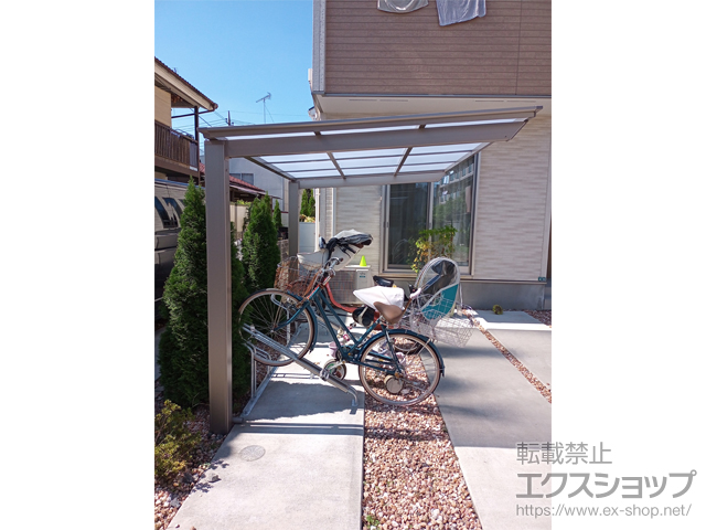 東京都小平市ののサイクルポート・駐輪場 フーゴFミニ (フラットスタイル) 積雪〜20cm対応 施工例