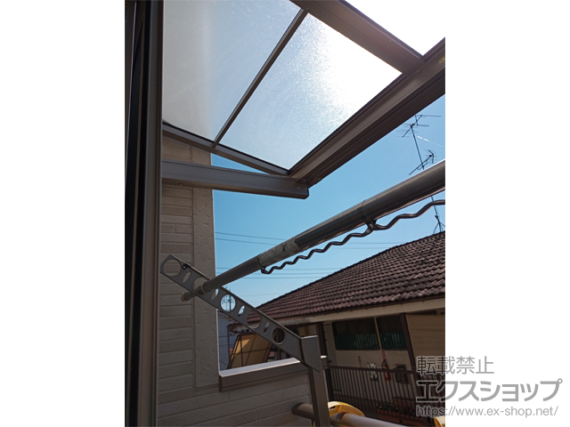 東京都小平市ののバルコニー・ベランダ屋根 スピーネ F型 ルーフタイプ 単体 積雪〜20cm対応 施工例