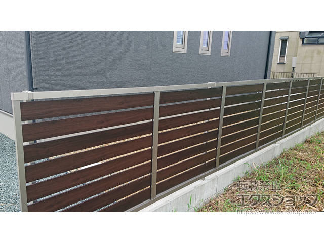 静岡県袋井市ののフェンス・柵 モクハイフェンス　フリーポールタイプ 施工例