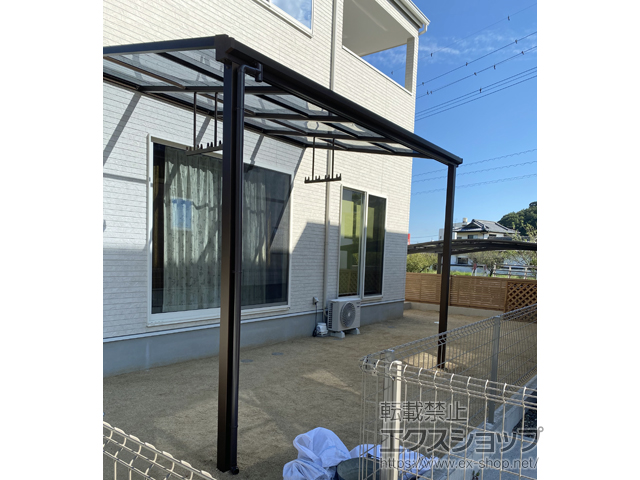大分県大分市ののテラス屋根 ソラリア F型 テラスタイプ 単体 積雪〜20cm対応 施工例