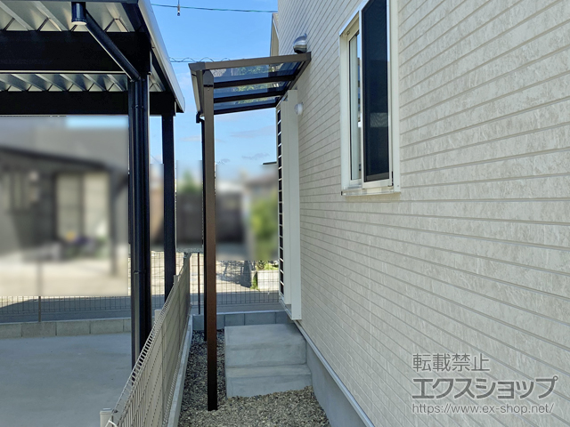 大分県大分市ののテラス屋根 プレシオステラスII F型 テラスタイプ 単体 積雪〜20cm対応 施工例