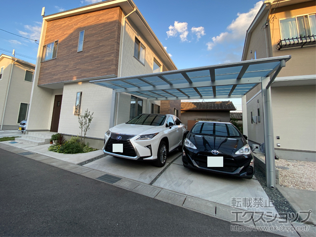 広島県福山市ののカーポート エフルージュ ツイン FIRST 積雪〜20cm対応 施工例