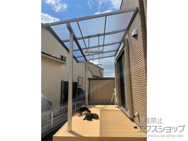 千葉県成田市ののテラス屋根 ソラリア F型 テラスタイプ 単体 積雪〜20cm対応 施工例