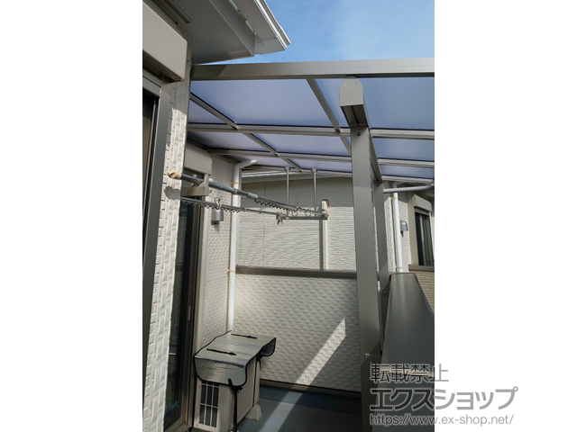 愛知県名古屋市ののバルコニー・ベランダ屋根 ソラリア F型 屋根タイプ 単体 積雪〜20cm対応 施工例