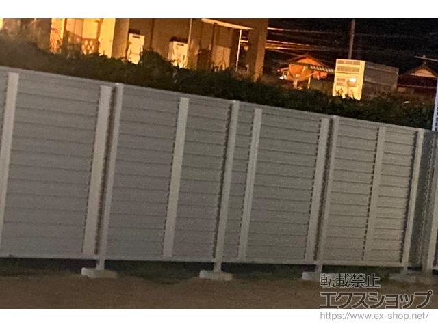 福岡県京都郡苅田町ののフェンス・柵 シンプレオフェンス5F型 横目隠し 自由柱施工 施工例