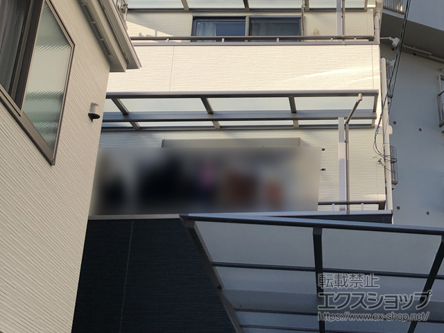 大阪府豊中市ののバルコニー・ベランダ屋根 スピーネ F型 屋根タイプ 単体 積雪〜20cm対応 施工例