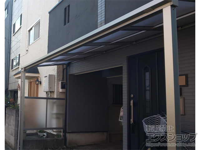 東京都大田区ののバルコニー・ベランダ屋根 ソラリア F型 1500 屋根タイプ 単体 積雪〜50cm対応 施工例