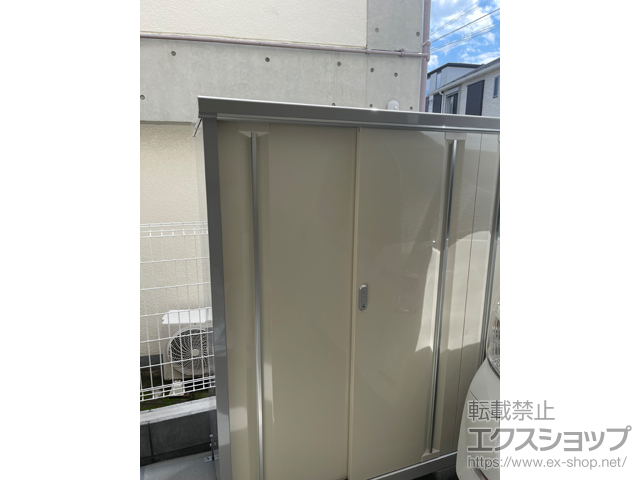 東京都練馬区のの物置・屋外倉庫 シンプリー 一般型 2160×615×1603（MJX-216D-P） MJX-216D-P-FW 施工例
